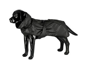 Hund - Dogman Dog Raincoat Aqua Black 40cm - 757096