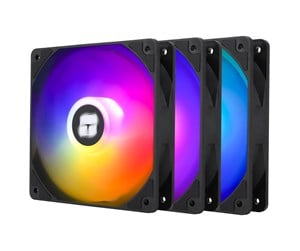 Kabinettvifte - Thermalright TL-C12C-S ARGB - Black (3-pack) - Kabinettvifte - 120mm - Svart med RGB LED-lys - 26 dBA - TL-C12C-S-3B