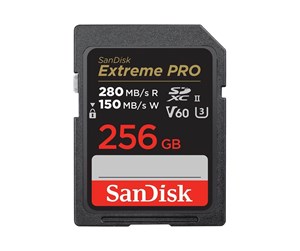 Minnekort - SanDisk Extreme Pro - SD - 280MB/s - 256GB - SDSDXEP-256G-GN4IN