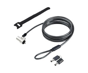 Kabinett tilbehør (kjølepasta mv.) - StarTech.com Laptop cable lock 6Ft Compatible With Noble Wedge Laptop Cable Lock 6Ft (2m) Anti-Theft Keyed Lock Security Cable - NBLWK-LAPTOP-LOCK