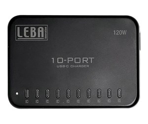 Mobil - Adaptere og ladere - LEBA Innovation LEBA NoteCharge power adapter - 12 watts per port - 24 pin USB-C - 120 Watt - NCHAR-UB10-SC