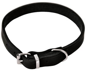 Hund - Dogman Justerbart Halsbånd Lina Svart S/M 18 mm x 45 cm - 122745