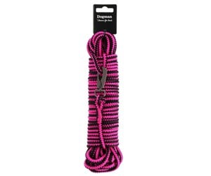 Hund - Dogman Flettet sporline Iris Rosa 15m - 224004