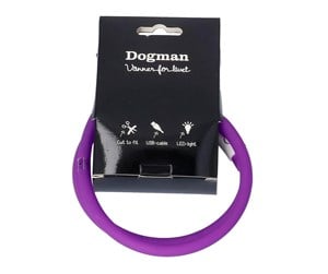 Hund - Dogman Flashing LED Collar Purple - 260617