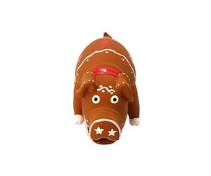 Hund - Dogman Dog Toy Christmas Gingerbread Pig 15x8cm - 333440