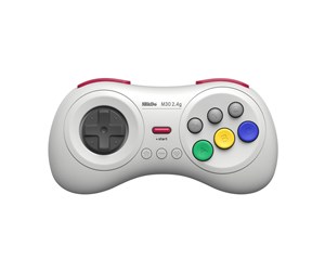 Spill - Tilbehør - 8BitDo M30 2.4G Wireless Pad White - Controller - Nintendo Switch - RET00367