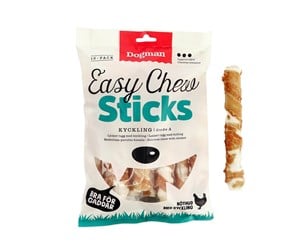 Hund - Dogman Hundegodbiter Easychew Sticks Kylling (10-pakning) - 310110