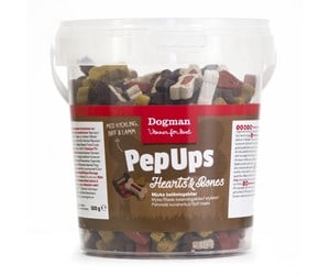 Hund - Dogman Pep Ups Hearts o Bones mix500g - 472521