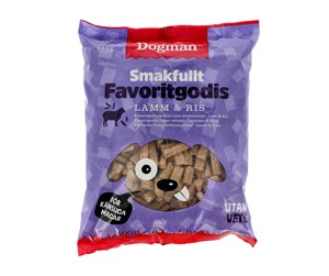 Hund - Dogman Favoritgodis lam & ris 800g - 448934