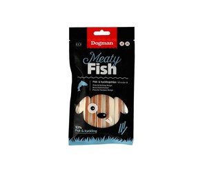 Hund - Dogman Fisk og kyllingstrips 80g - 479371