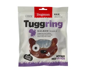 Hund - Dogman Hundegodbiter Tyggering Kalkun 160g - 310447