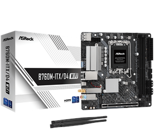 Hovedkort - ASRock B760M-ITX/D4 WiFi Hovedkort - Intel B760 - Intel LGA1700 socket - DDR4 RAM - Mini-ITX - 90-MXBKY0-A0CAYZ