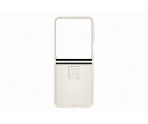 Mobil - Deksel og etui - Samsung Galaxy Z Flip5 Silicone Case with Ring - Cream - EF-PF731TUEGWW