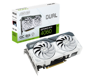 Grafikkort - ASUS GeForce RTX 4060 DUAL OC White - 8GB GDDR6 RAM - Grafikkort - 90YV0JC2-M0NA00