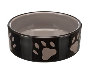 Hund - Trixie Ceramic Bowl w/ paws 0.3 l/ø 12cm - TX24531