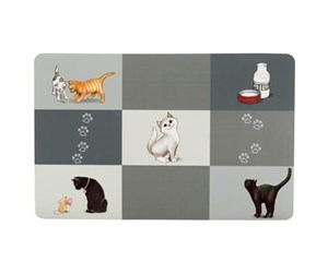 Katt - Trixie Place Mat Patchwork Cat 44 × 28 cm grey - TX24579