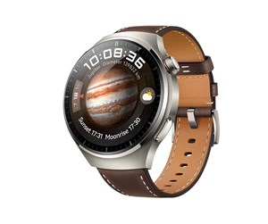 Smartklokke, Smartwatch & Sportsklokke - Huawei Watch 4 Pro 48mm Classic - Titanium Case with Dark Brown Leather Strap - 55020AMG