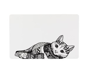 Katt - Trixie Place Mat Cat 44 × 28 cm white/black - TX24788