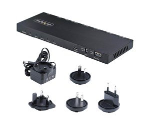 Videosplitter - StarTech.com 4-Port HDMI Splitter 4K 60Hz HDMI 2.0 Video 1 In 4 Out HDMI Splitter 4K HDMI Splitter w/Built-in Scaler 3.5mm/Optical Audio Port Durable Metal Housing HDR/HDCP - HDMI-SPLITTER-44K60S