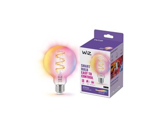 Smarthus - WiZ Filament Globe G95 6,3W RGB E27, klar - 929003267201