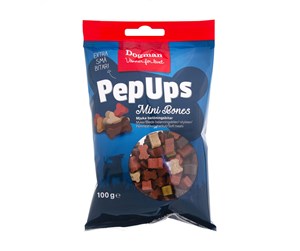 Hund - Dogman Pep Ups Mini Bones 100g - 479540