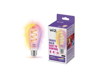 Smarthus - WiZ Filament Edison ST64 6,3W RGB E27, klar - 929003267301