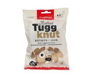 Hund - Dogman Tyggeknuter Rullet Storfe Rawhide S 4-Pack - 309500