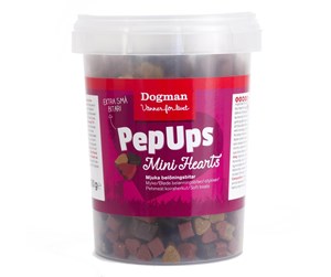 Hund - Dogman Pep Ups Mini Hearts 300g - 473019