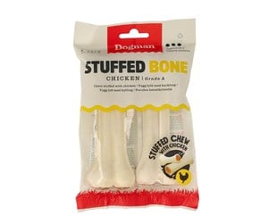 Hund - Dogman Chicken Stuffed Bone 2-p S - 315080