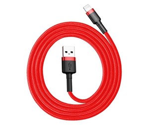 USB - Baseus Cafule USB Lightning Cable 2.4A 0.5m (Red) - CALKLF-A09