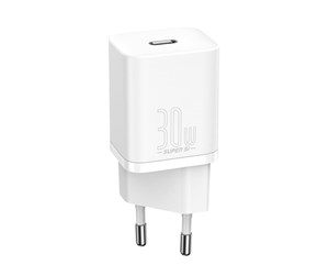 Mobil - Adaptere og ladere - Baseus Quick Charger  Super Si 1C 30W (white) - CCSUP-J02