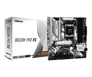 Hovedkort - ASRock B650M PRO RS Hovedkort - AMD B650 - AMD AM5 socket - DDR5 RAM - Micro-ATX - 90-MXBLP0-A0UAYZ