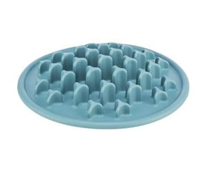 Hund - Trixie Slow Feeding Food Mat Pillars ø 35 cm blue - TX25038