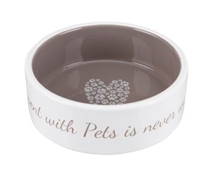 Hund - Trixie Pet's Home Ceramic Bowl 0.3 l/ø 12 cm creme/taupe - TX25053