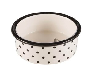 Katt - Trixie Ceramic Bowl cat 0.3 l/ø 12 cm white/black - TX25120