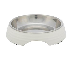 Katt - Trixie Bowl melamine/stainless steel 0.2 l/ø 14 cm white - TX25186