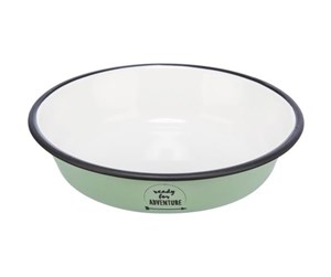 Katt - Trixie Bowl flat enamel/stainless steel 0.2 l/ø 12 cm. green - TX25214