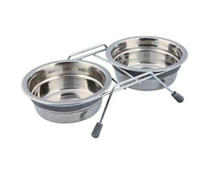 Hund - Trixie Bowl Set with Rattle Protection 2 × 0.45 l/ø 13 cm - TX25231