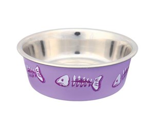 Katt - Trixie Stainless Steel Bowl cat 0.3 l/ø 12 cm assorted colours - TX25270