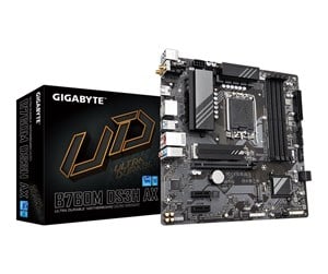 Hovedkort - GIGABYTE B760M DS3H AX Hovedkort - Intel B760 - Intel LGA1700 socket - DDR5 RAM - Micro-ATX - B760M DS3H AX