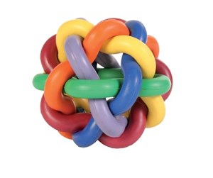 Hund - Trixie Knotted Ball for Dogs 10cm multi-coloured - TX32622