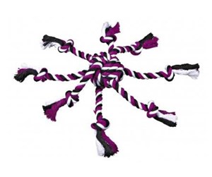 Hund - Trixie Rope Toy with Woven-in Ball ø 7 cm assorted colours - TX32650