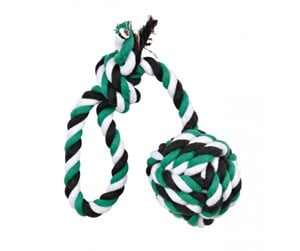 Hund - Trixie Playing Rope with Woven-in Ball ø 5.5/30 cm assorted colours - TX-3268