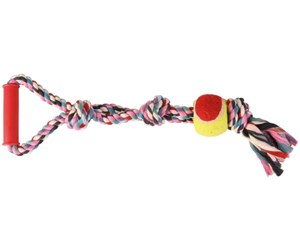 Hund - Trixie Playing Rope with Tennis Ball ø6/50cm assorted colours - TX3280