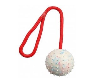 Hund - Trixie Ball on a Rope ø 7/30cm assorted colours - TX3308