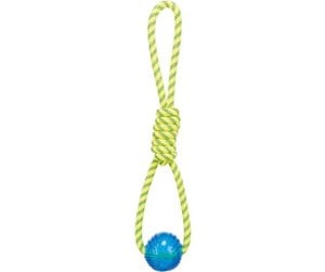 Hund - Trixie Playing Rope with Ball ø 6 × 40 cm yellow/green - TX33662