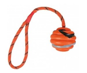 Hund - Trixie Wavy Ball on a Rope for Dogs ø 6/30 cm orange - TX33724