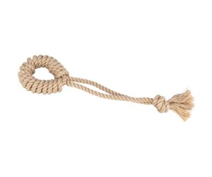 Hund - Trixie Playing rope with ring hemp/cotton 50 cm - TX34887