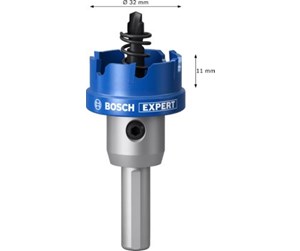 Bormaskin & Bits - Bosch EXPERT SHEET METAL HOLE SAWS FOR ROTARY DRILLS/DRIVERS & IMPACT DRILL/DRIVERS 32MM - 2608901415