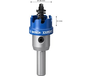 Bormaskin & Bits - Bosch EXPERT SHEET METAL HOLE SAWS FOR ROTARY DRILLS/DRIVERS & IMPACT DRILL/DRIVERS 28MM - 2608901411